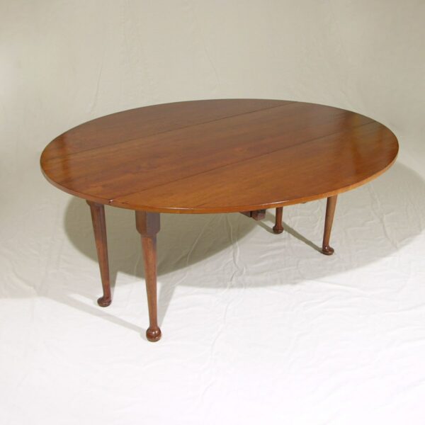 English Reproduction Cherry Drop Leaf Dining Table