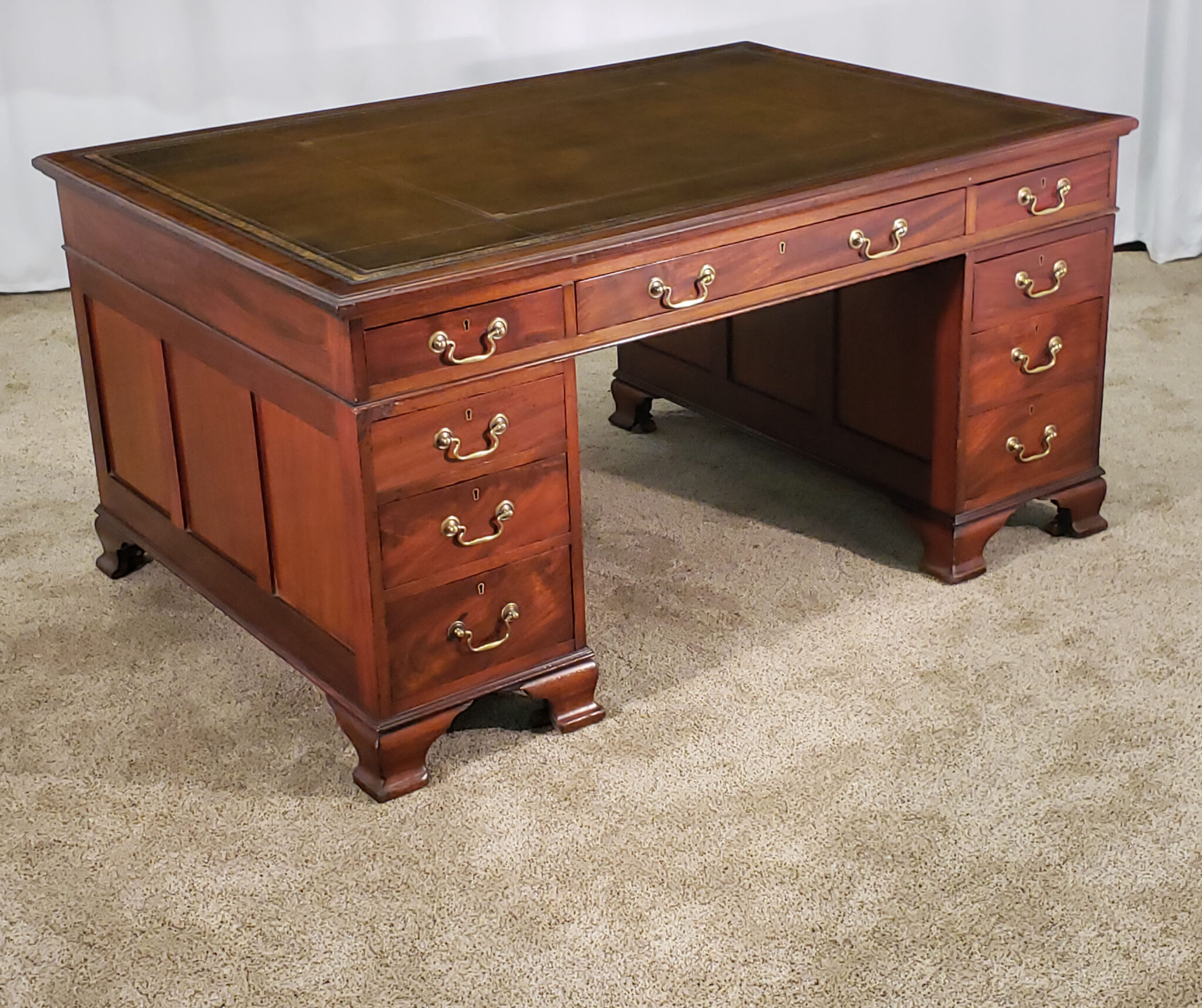 large antique partners desk